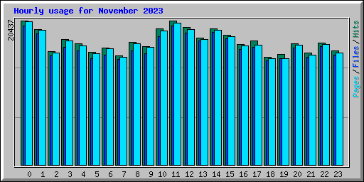 Hourly usage for November 2023